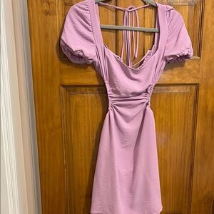 Lucy in the Sky Purple Ruched Mini Dress